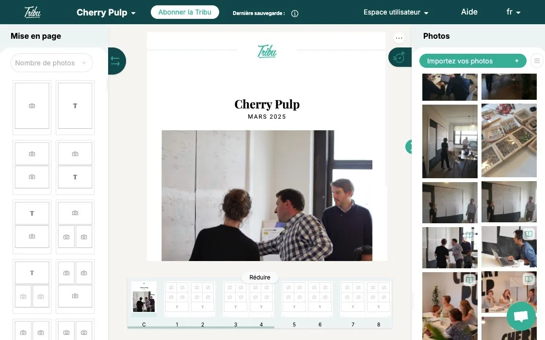 The magazine compositor — assembling a magazine from photos and text in the browser
